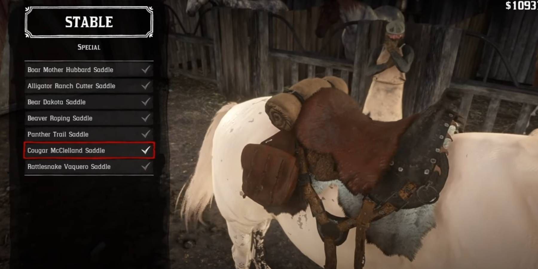 Red Dead Redemption 2 Boar Mother Hubbard Saddle to improve Horse stats