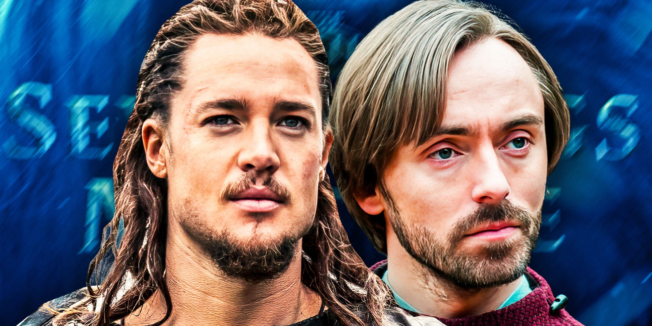 Uhtred and Alfred in a collage from The Last Kingdom.