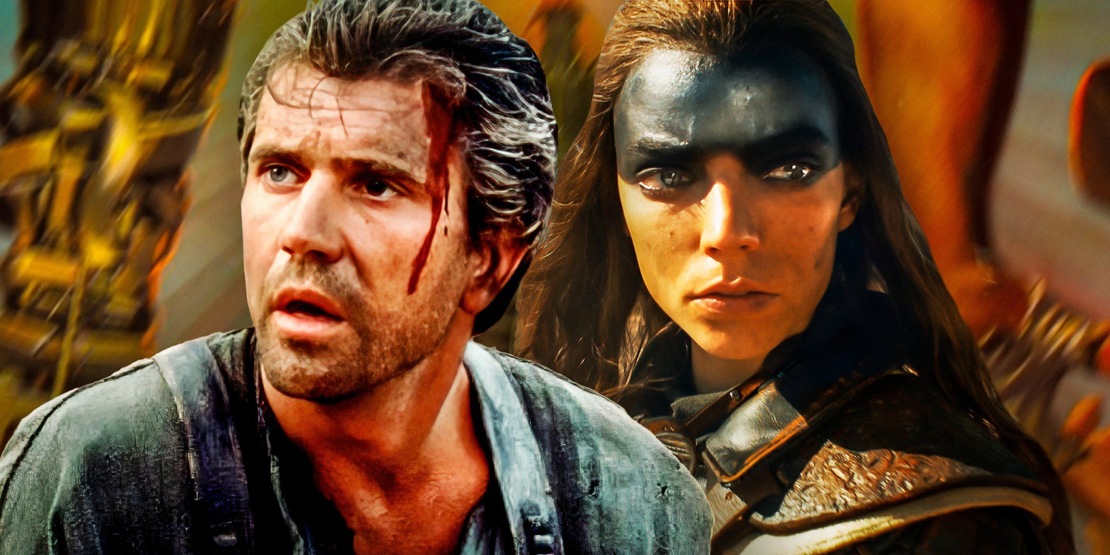 Mel Gibson as Mad Max and Anya Taylor-Joy as Furiosa in the franchise