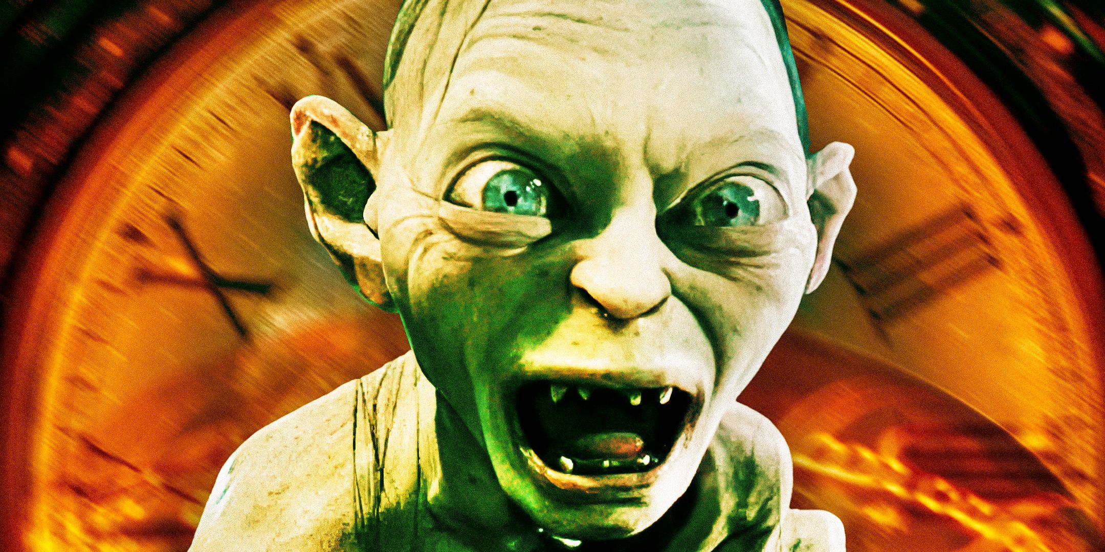 Gollum yelling in the Lord of the Rings movies