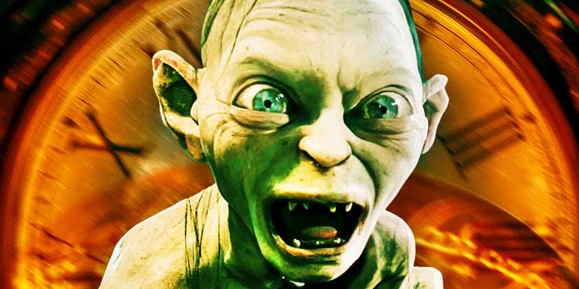 Gollum yelling in the Lord of the Rings movies