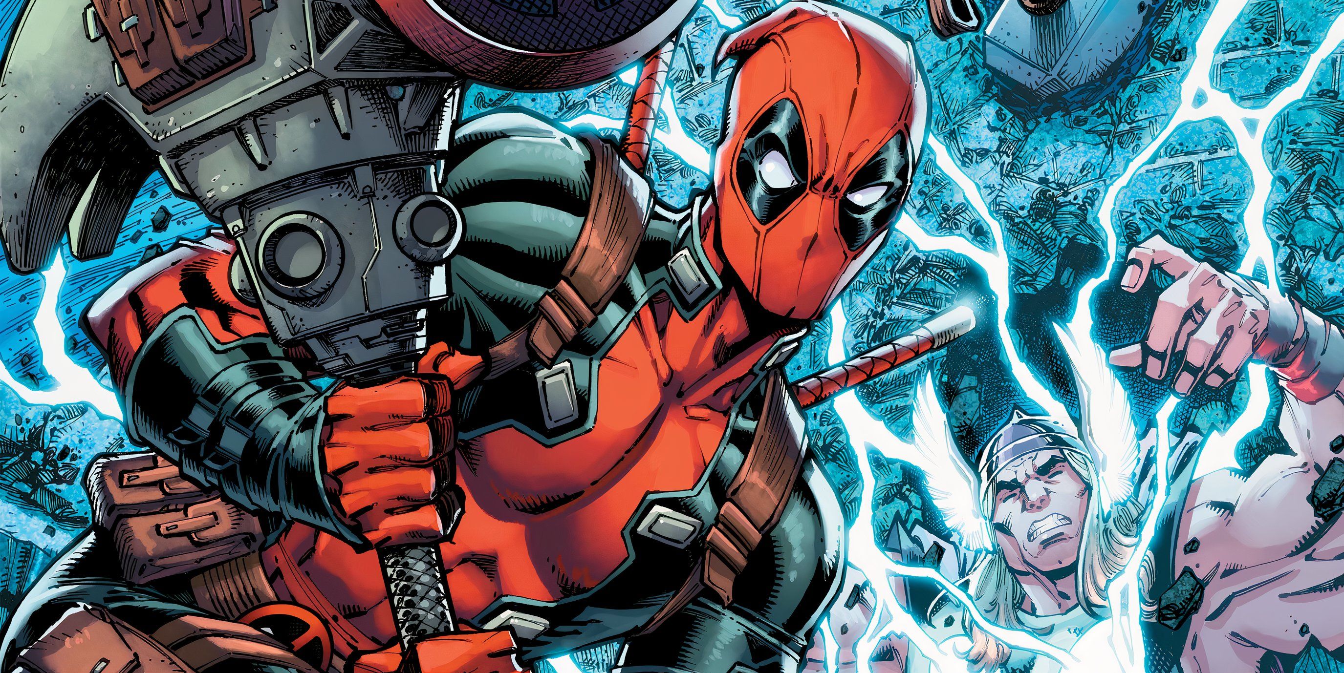 Immortal Thor #13 Deadpool Kills Marvel universe variant cover hammer (Feature image) 
