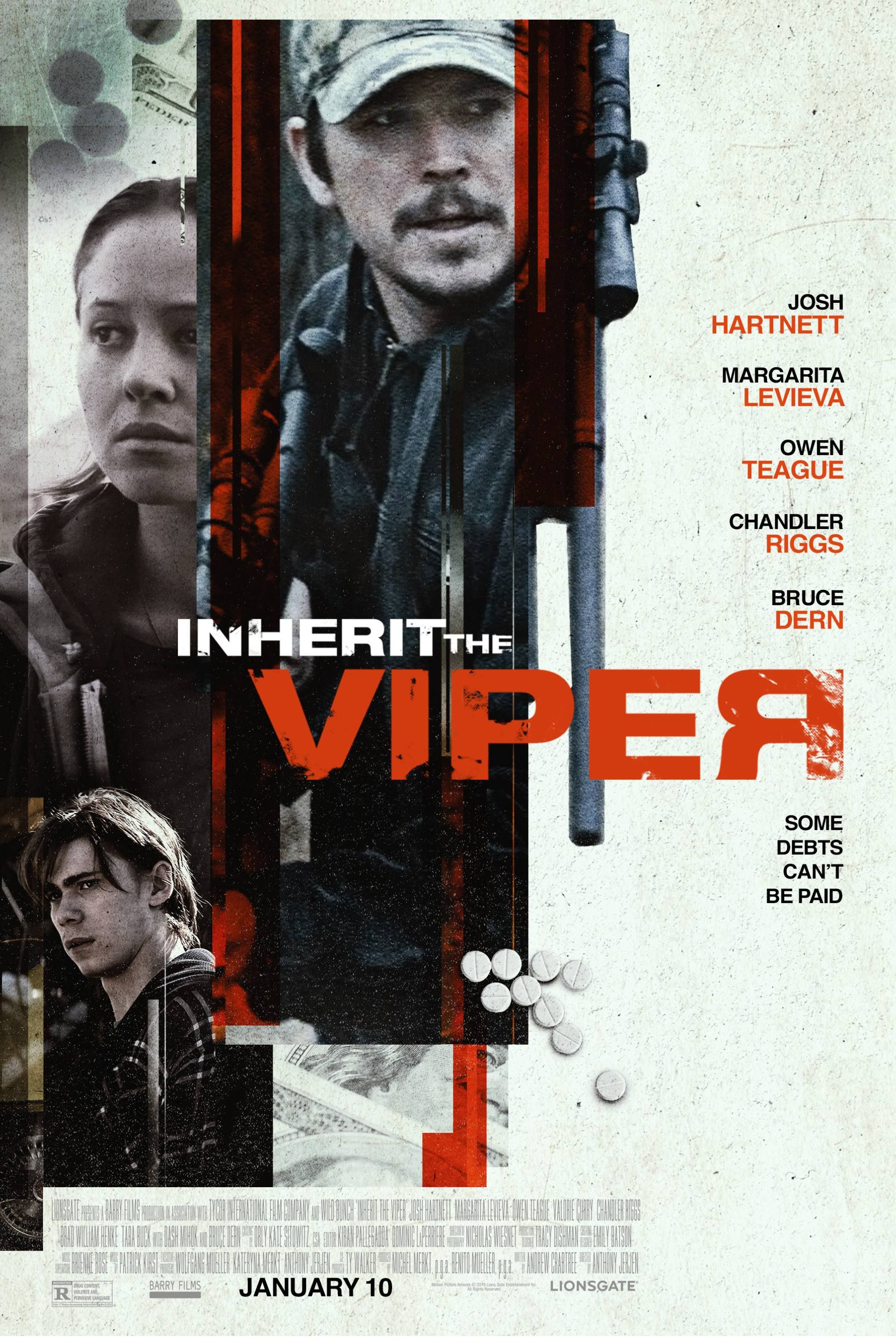 Inherit The Viper (2020) - Poster - Josh Hartnett, Margarita Levieva &amp; Owen Teague
