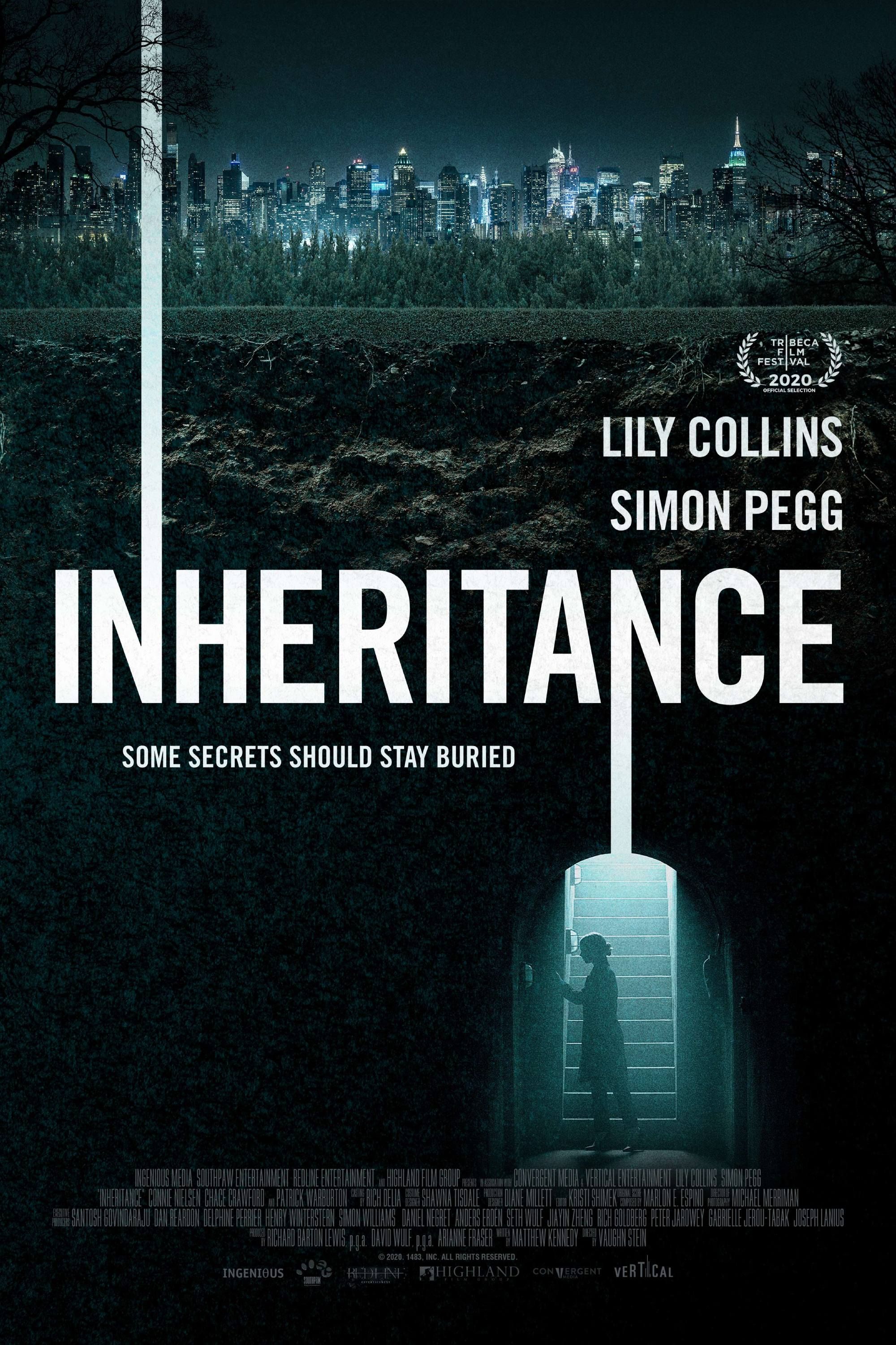Inheritance (2020) - Poster - Lily Collins &amp; Simon Pegg