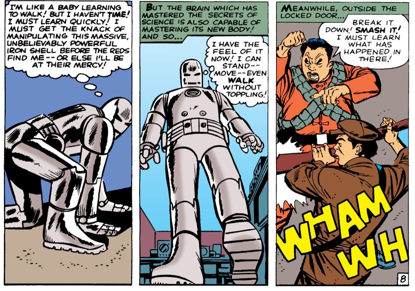 Iron Man escaping POW camp in his original origin story.