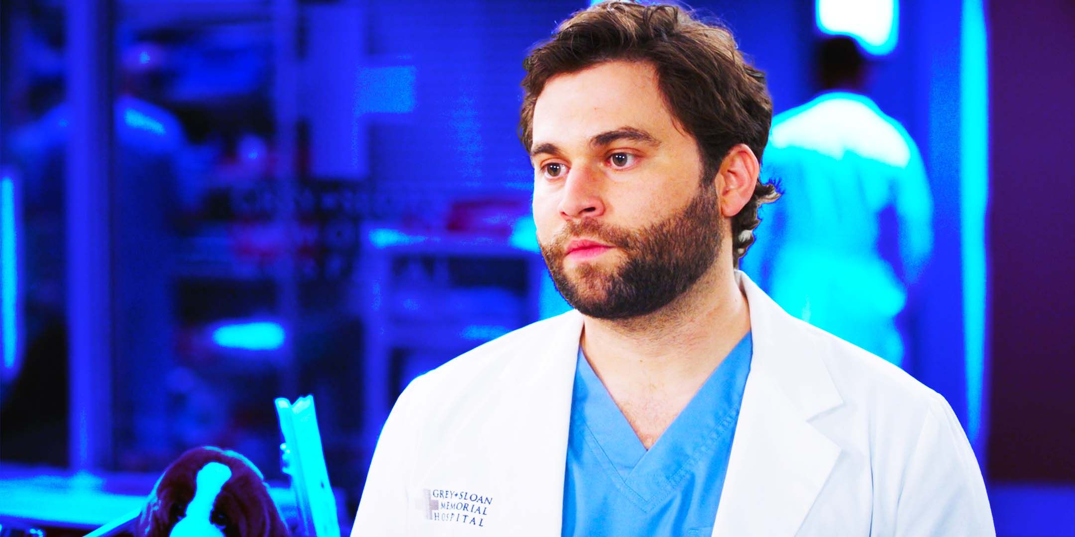 Jake Borelli as Dr. Levi Schmitt in Grey's Anatomy season 20, episode 6
