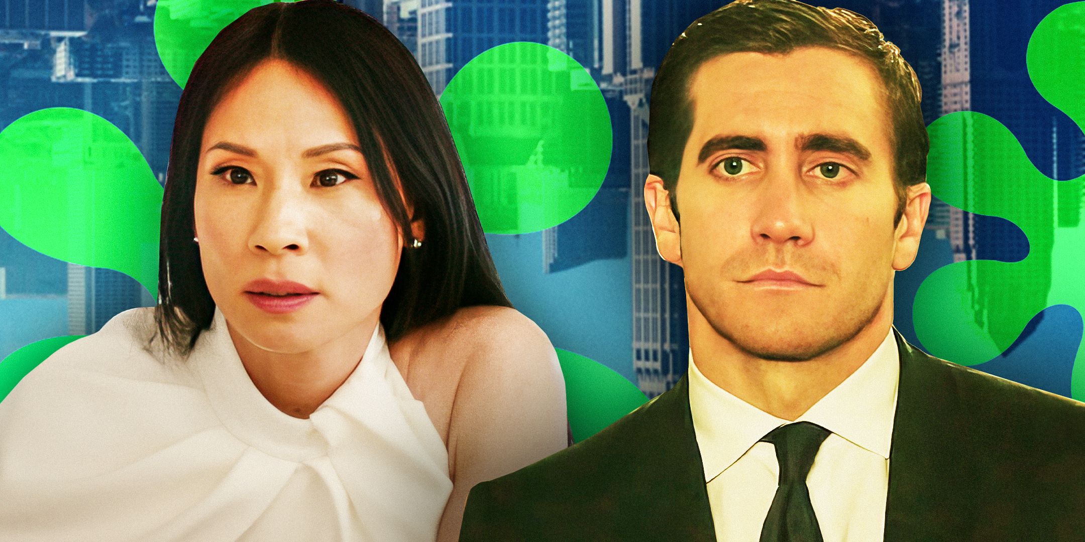 Jake-Gyllenhaal-as-Davis-from-Demolition-and-Lucy-Liu-as-Joyce-Newman-from-A-Man-in-Full