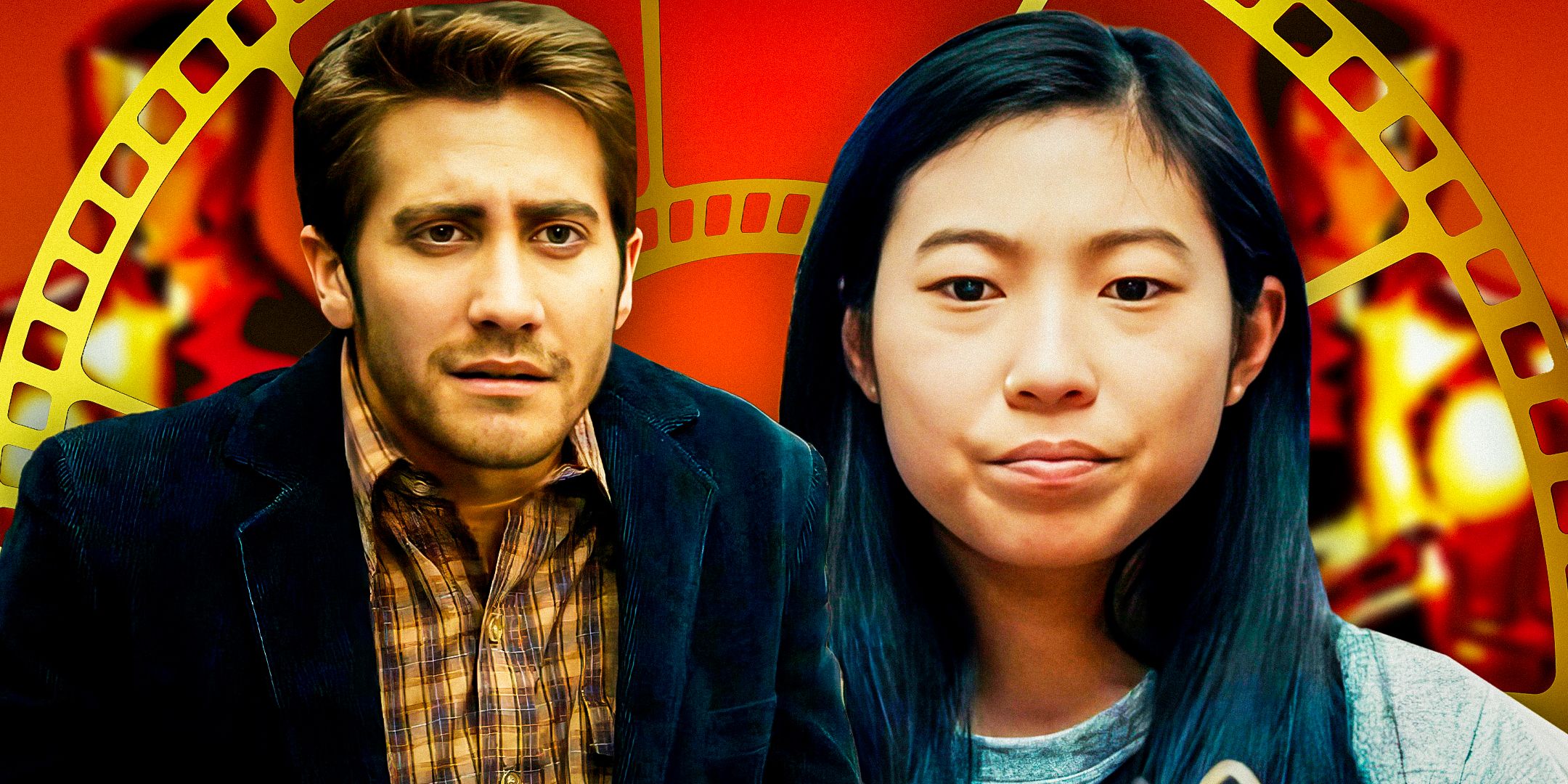 Jake-Gyllenhaal-as-Robert-Graysmith-from-Zodiac-and-Awkwafina-as-Billi-from-The-Farewell