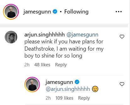 James Gunn confirma que Deathstroke está chegando ao Universo DC