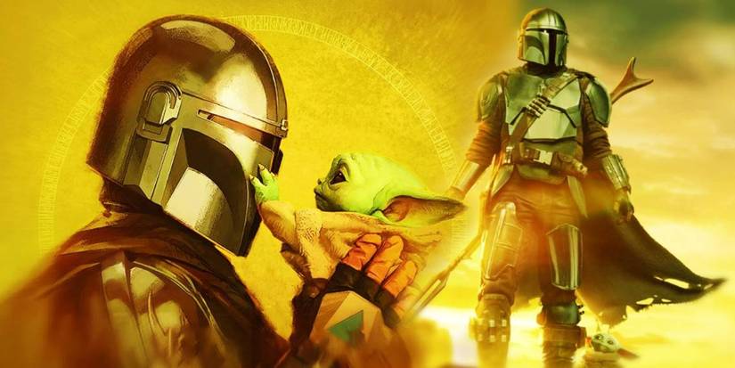 The Mandalorian and Grogu from Star Wars.