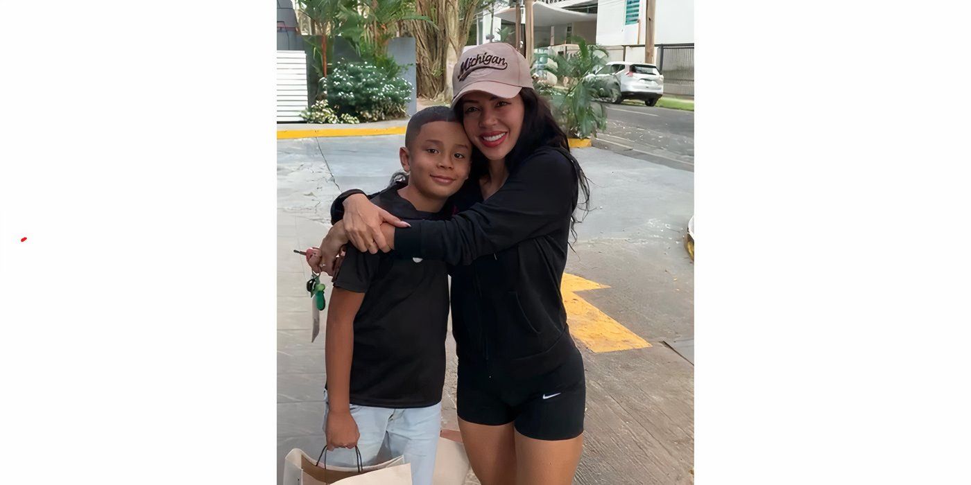 Jasmine Pineda hugs son Juance in the middle of the street in 90 Day Fiance