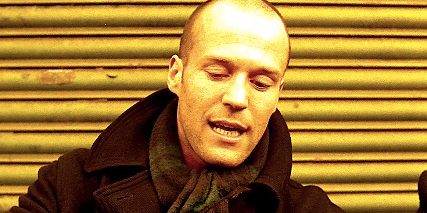 Jason Statham's Bacon grins as he speaks in Lock Stock and Two Smoking Barrels