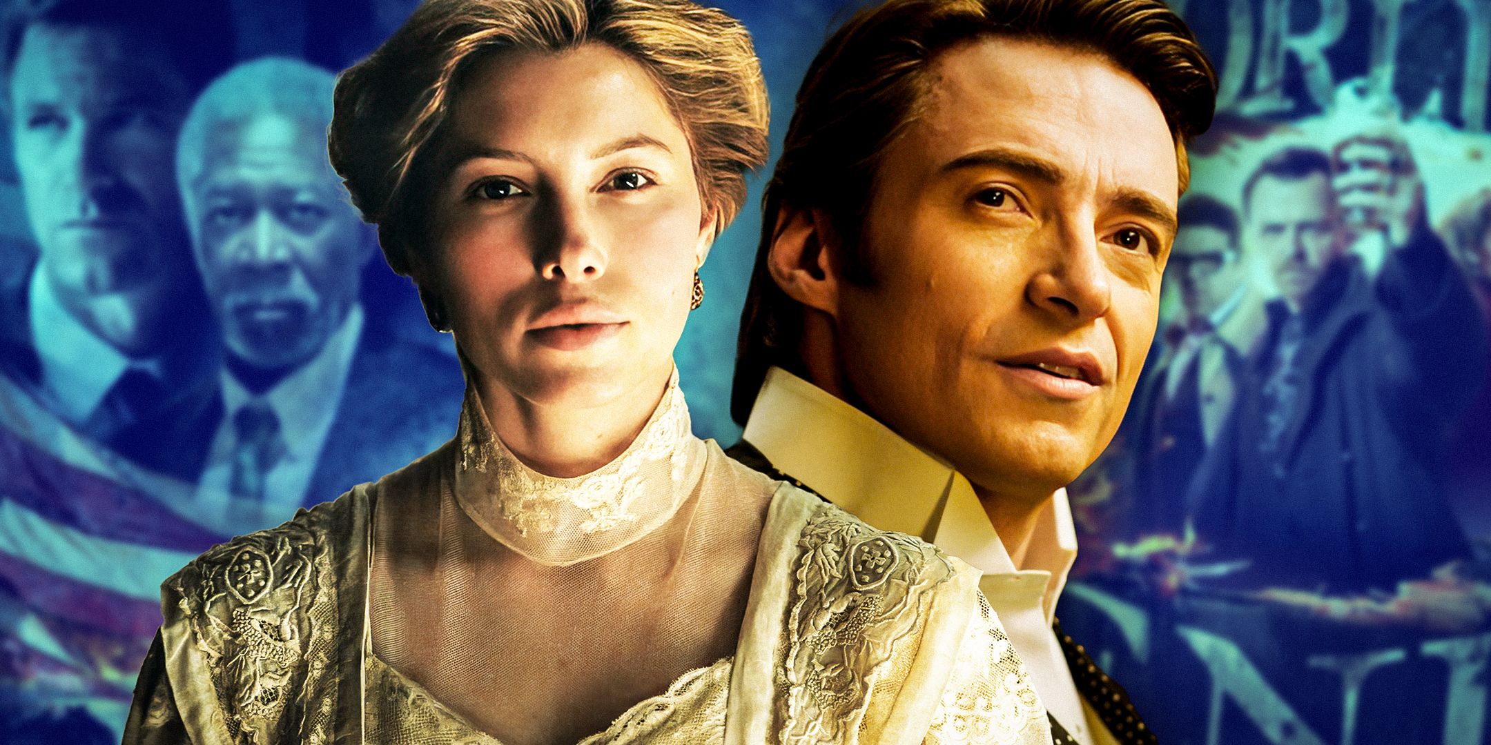Jessica-Bie-as-Sophie-from-The-Illusionist-and-Hugh-Jackman-as-Robert-Angier-from-The-Prestige