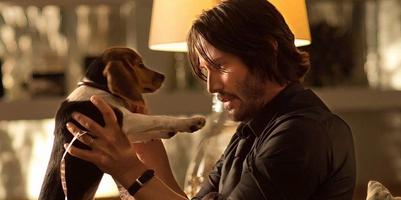 Keanu Reeves' John Wick and his dog