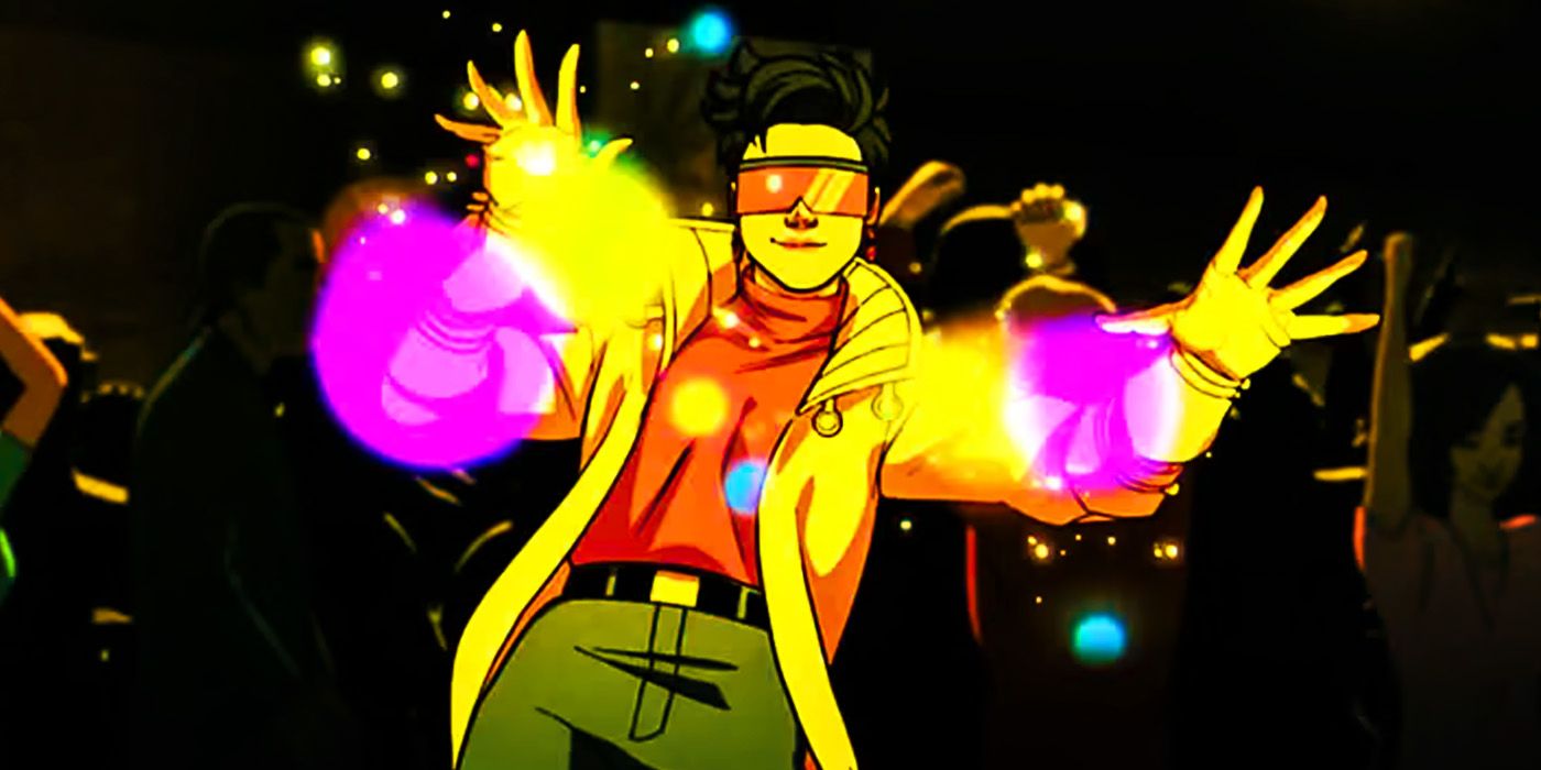 Jubileu usando seu poder na pista de dança em X-Men '97