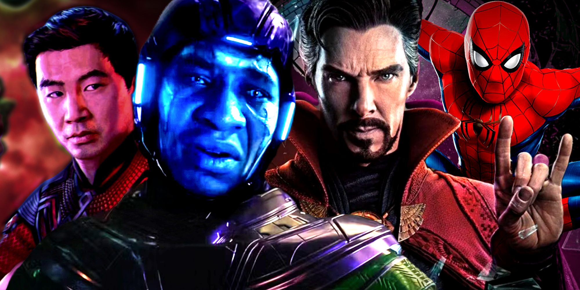 Kang the Conqueror with Doctor Strange, Shang-Chi, and Spider-Man in the MCU Multiverse Saga