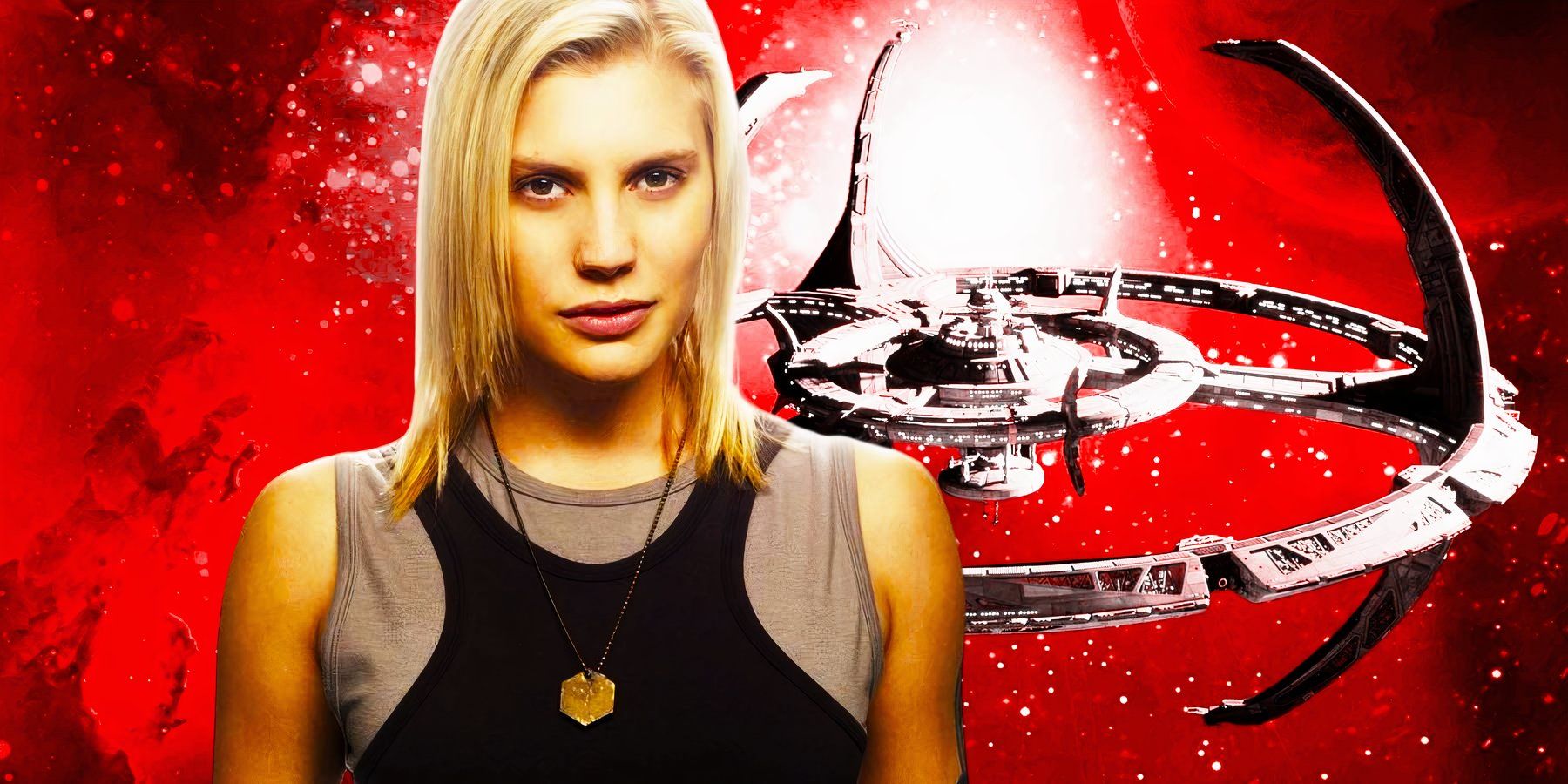 Katee Sackhoff as BSG's Starbuck and Deep Space Nine from Star Trek