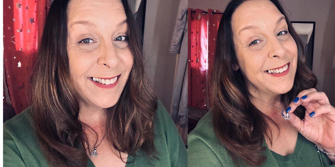 Kim Menzies in 90 Day Fiance in green top smiling in selfie 