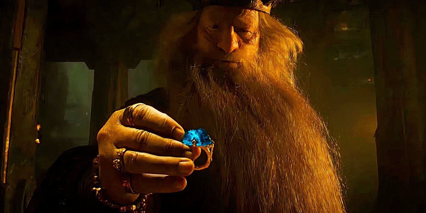 King Durin III holding a Ring of Power