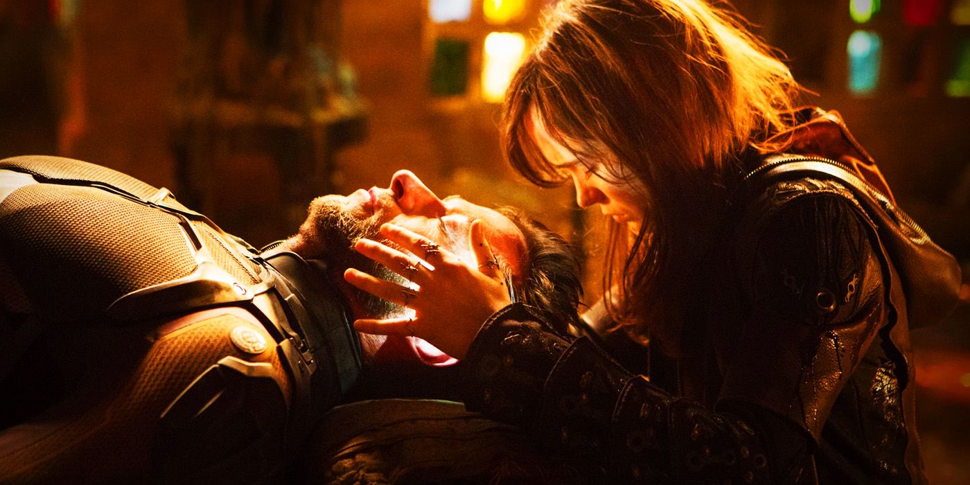 Kitty Pryde using her power on Wolverine in X-Men Days of Future Past