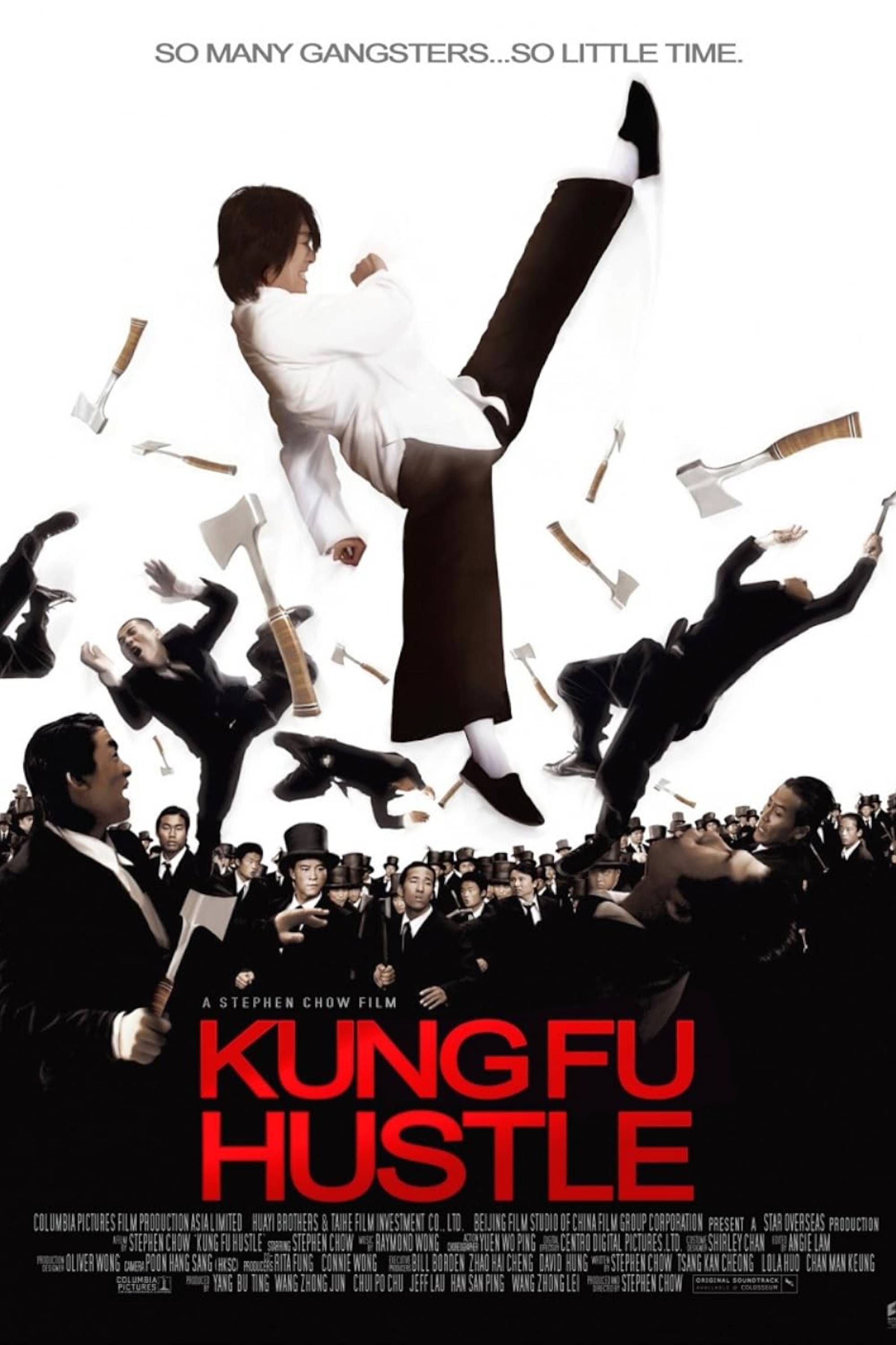 Kung Fu Hustle (2004) - Poster - Stephen Chow Doing Kung Fu Kick