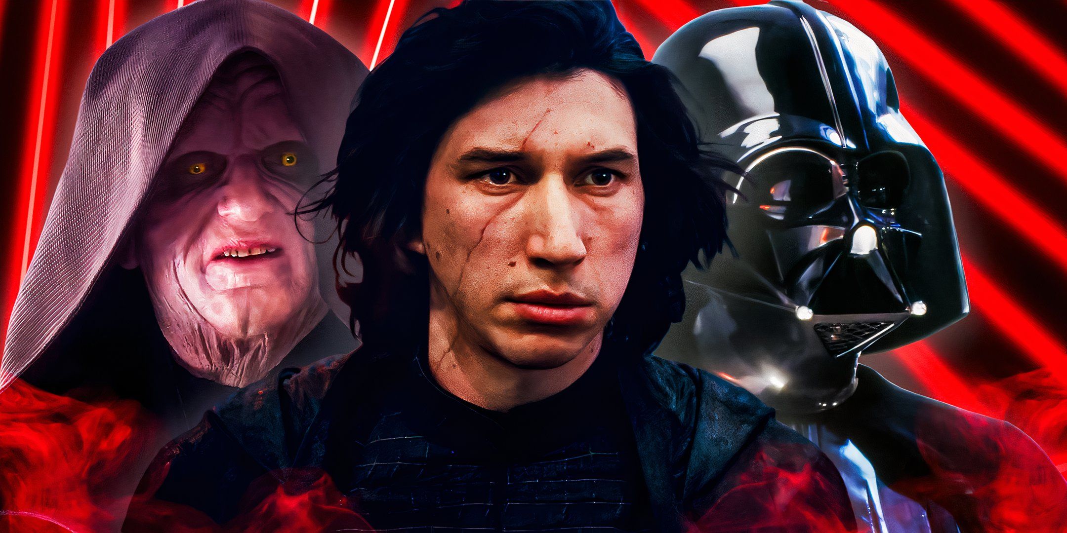 Kylo Ren, Darth Vader and Palpatine From The Star Wars Franchise