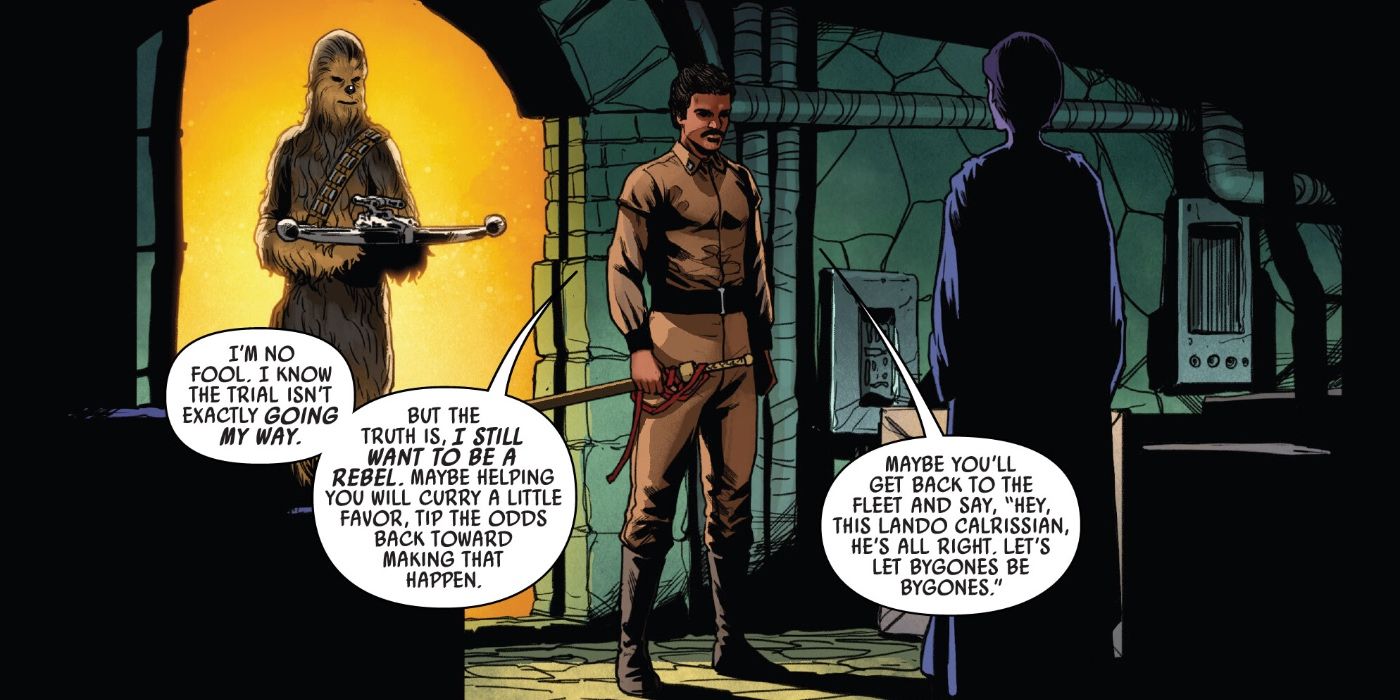 Lando pede apoio de Mon Mothma em Star Wars #46