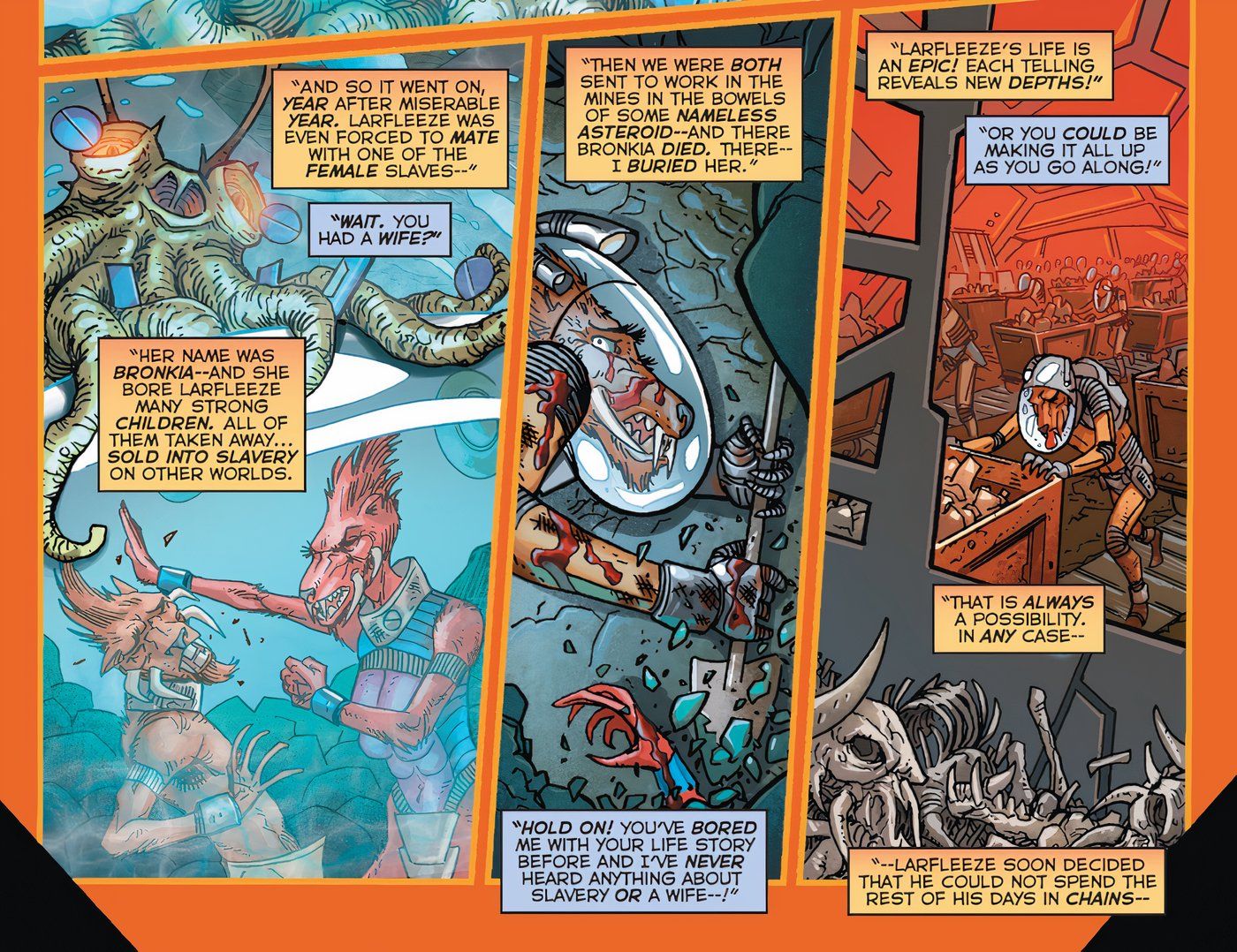 Larfleeze Was Forced To Work In The Mines As A Slave