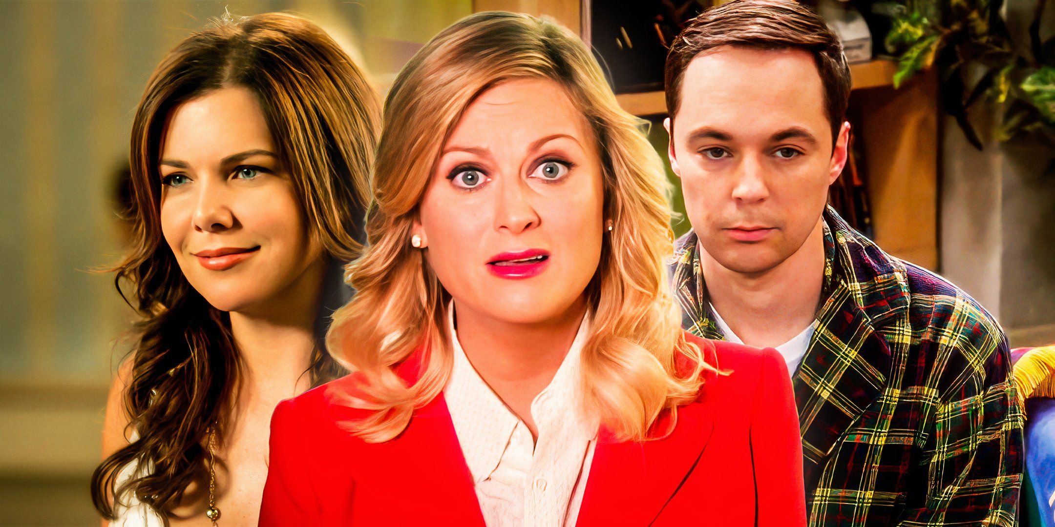 Custom image of (left to right) Lauren Graham, Amy Poehler, and Jim Parsons. 