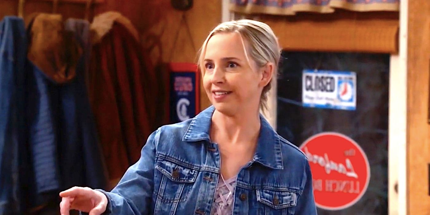 Lecy Goranson's Becky looking angry in The Conners season 6 episode 11
