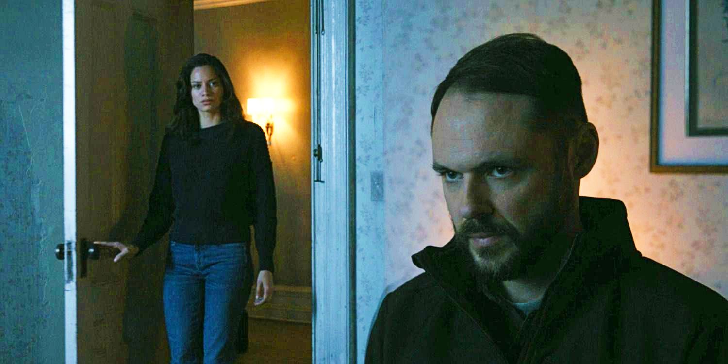 Lee (Julia Mayorga) encontra Russell (Christopher Denham) em sua casa no episódio 12 da 2ª temporada de American Rust