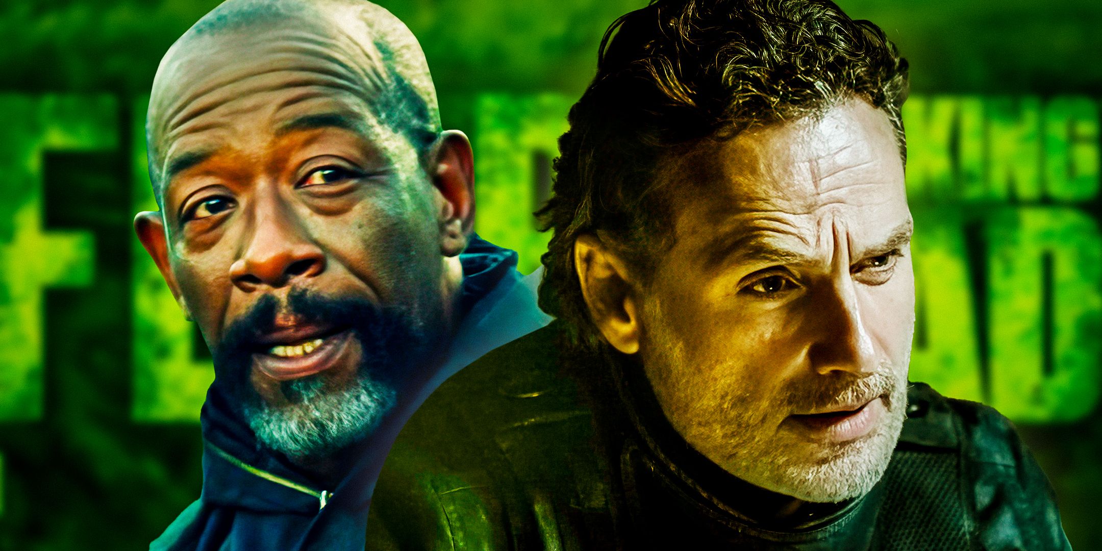 Morgan Jones (Lennie James) and Rick Grimes (Andrew Lincoln) from The Walking Dead