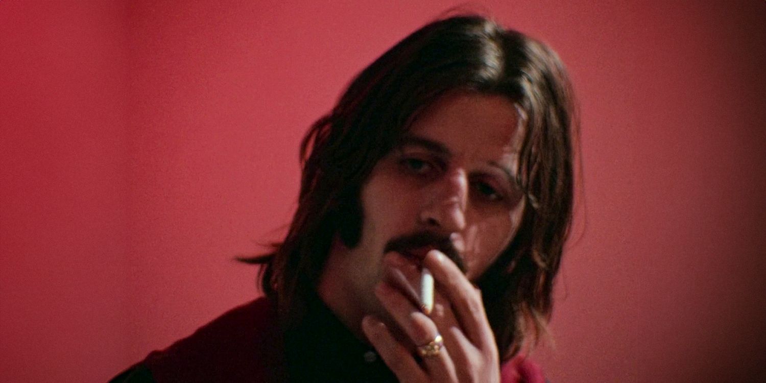 Ringo Starr smoking a cigarette in Let It Be (1970) 