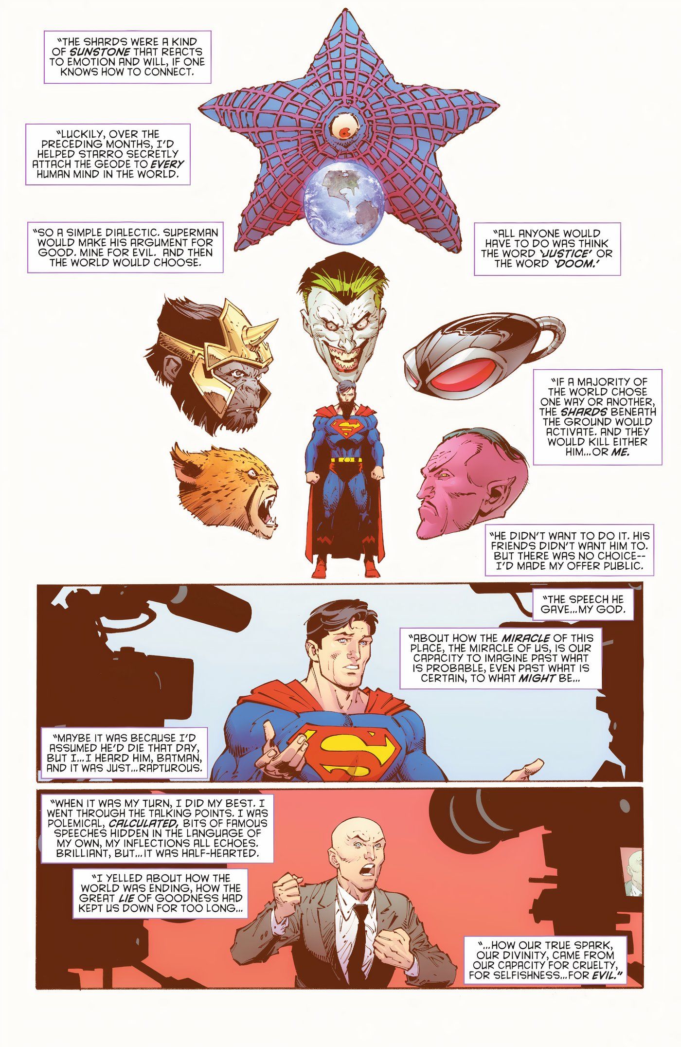 Lex Luthor And Superman Debate Good Vs Evil
