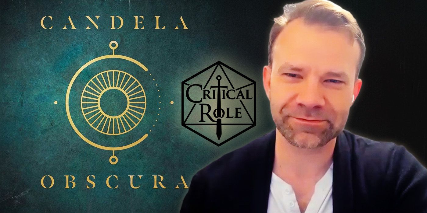Edited image of Liam O'Brien during Critical Role Candela Obscura interview