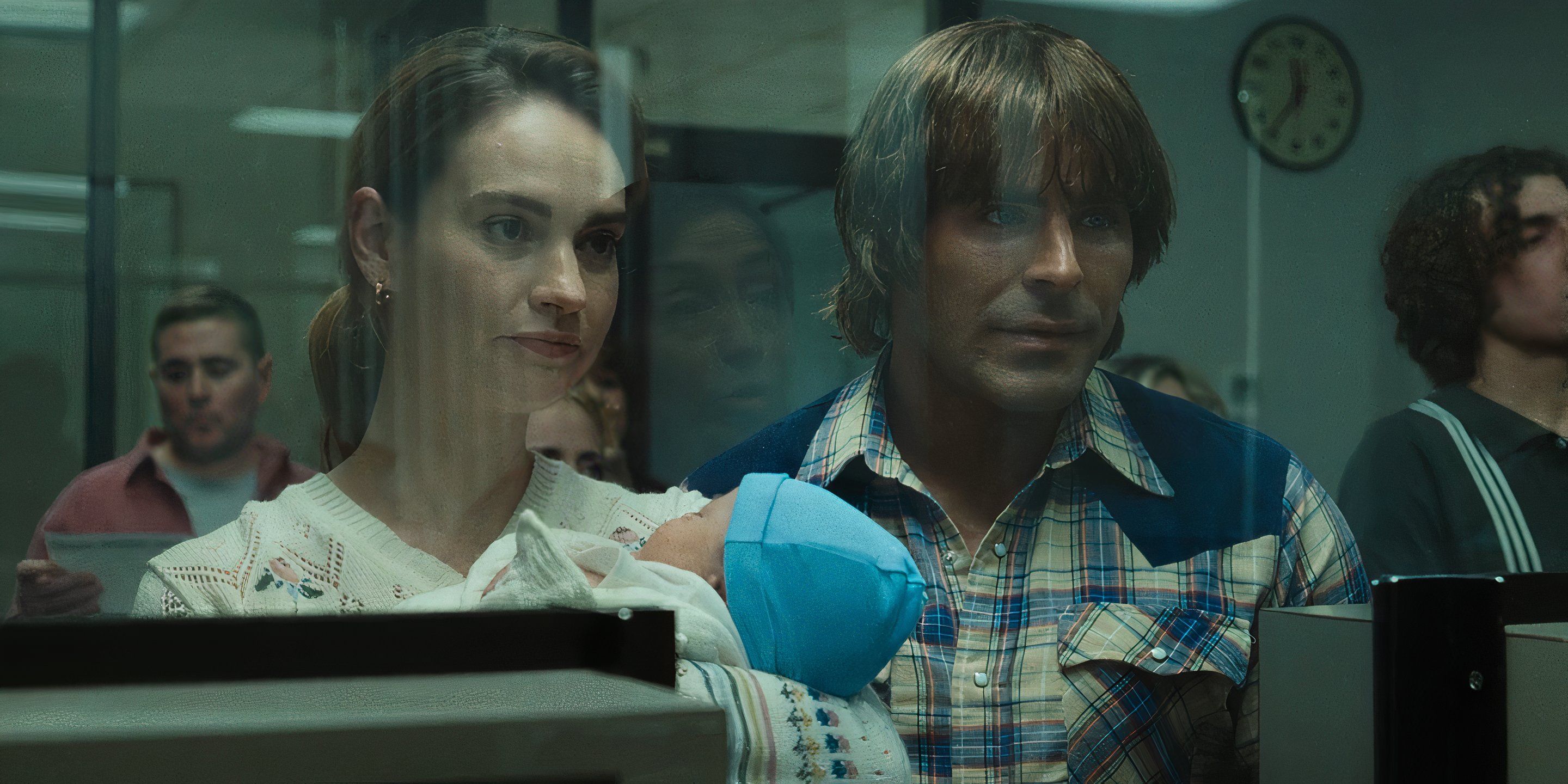 Lily James as Pam & Zac Efron as Kevin Von Erich in The Iron Claw