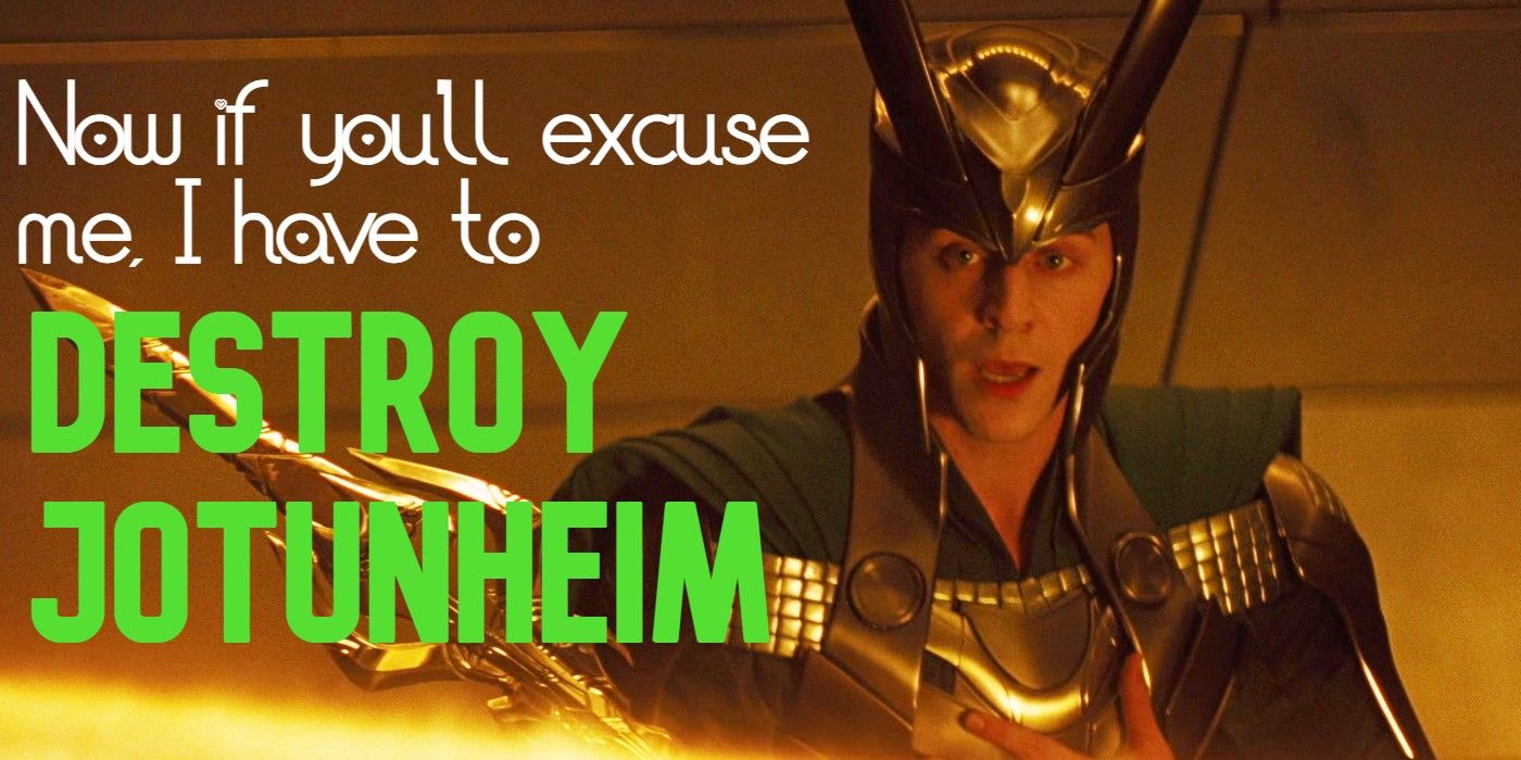 Loki with a superimposed jotunheim quotation from Thor (2011)