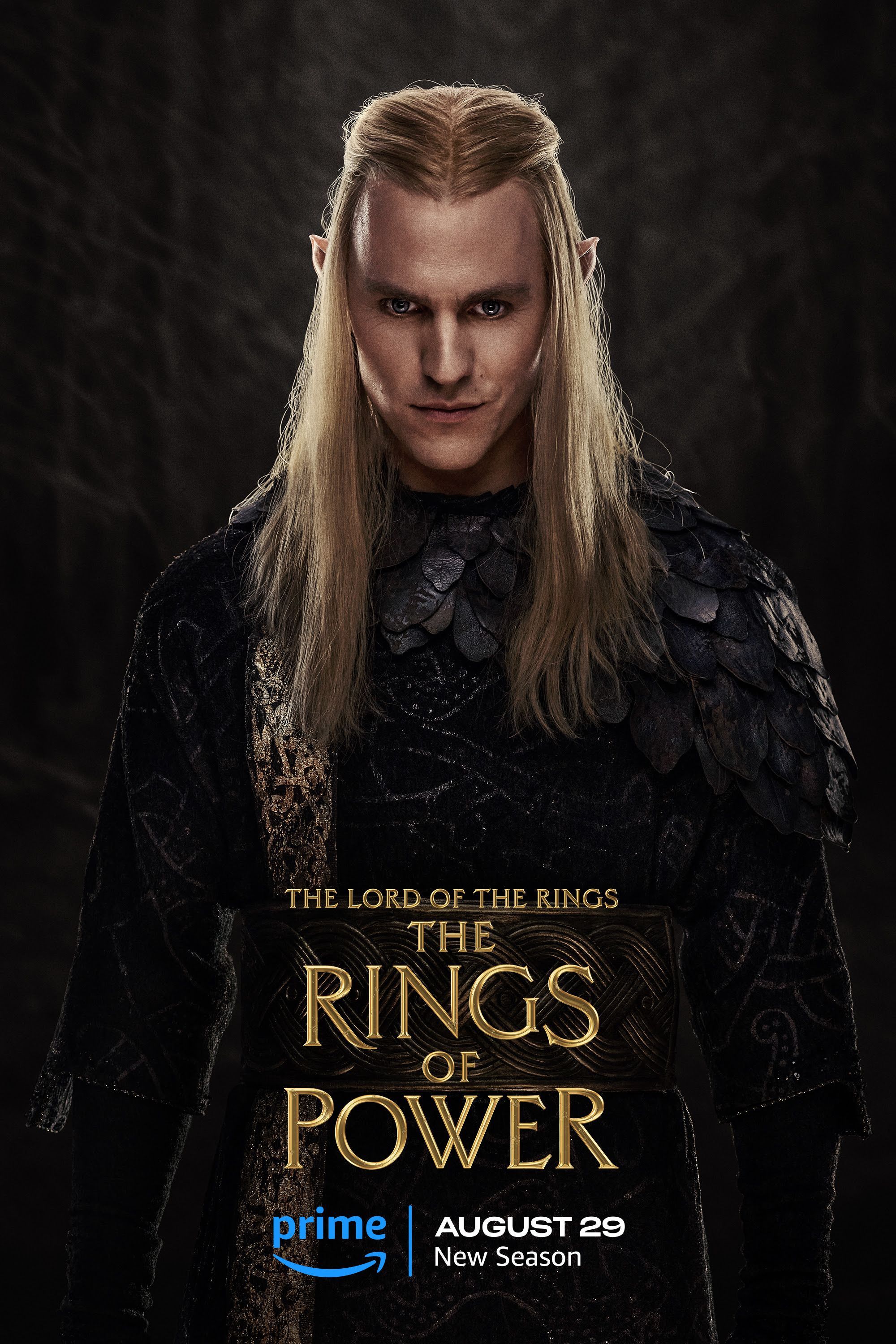 El póster del Señor de los Anillos de Los anillos de poder para la temporada 2 presenta a Charlie Vickers como Sauron