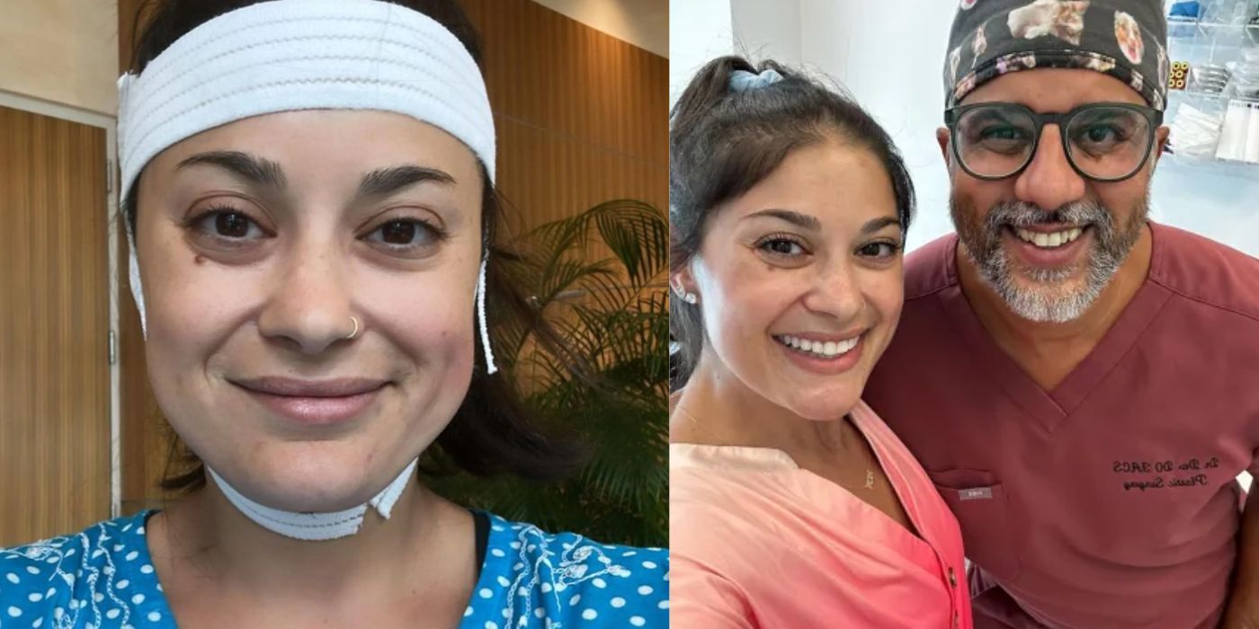 Loren Brovarnik in 90 Day Fiance after mommy makeover recovery and posing with surgeon for selfie