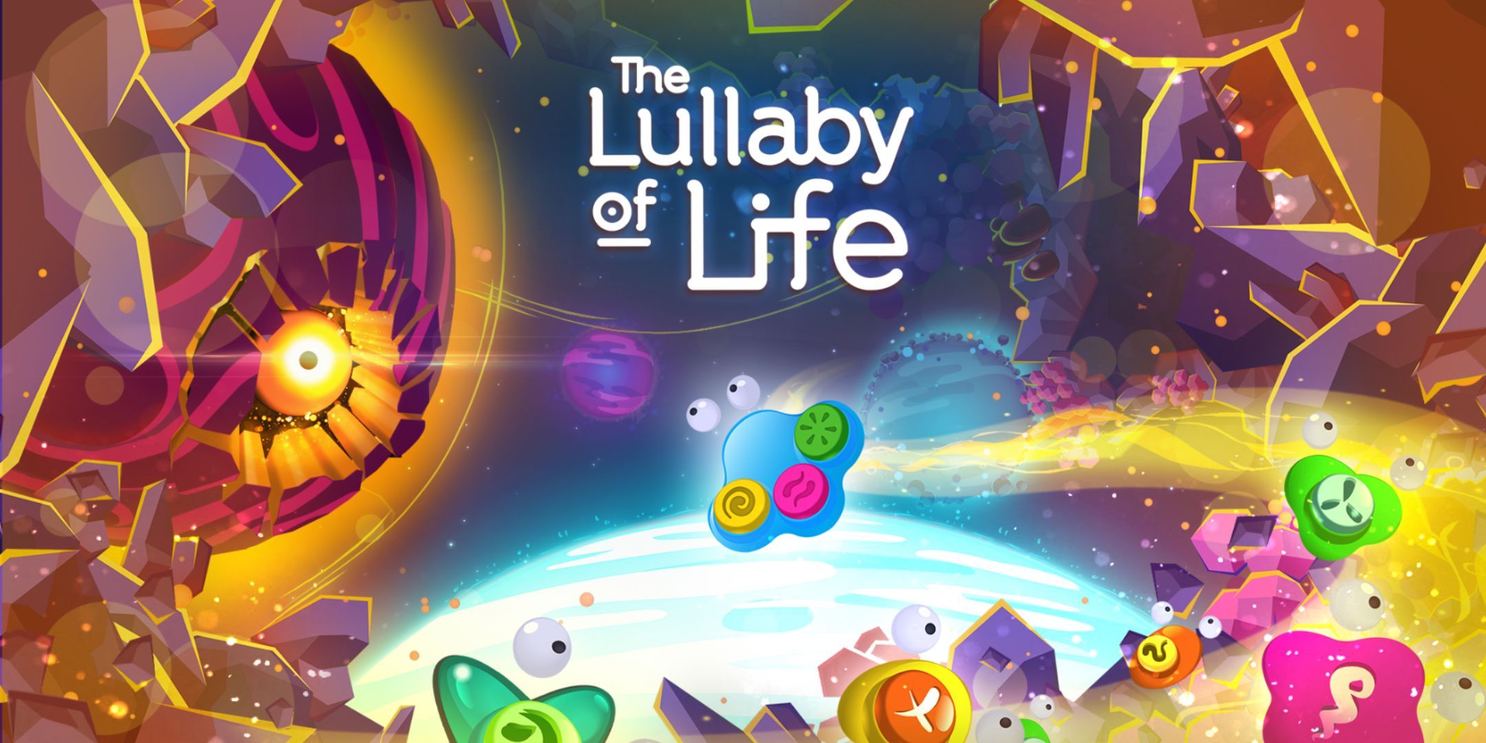 Seni kunci Lullaby of Life dengan logo dan judul game