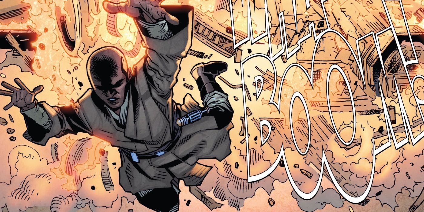 Mace Windu perto da explosão de Coaxium em Mace Windu #4