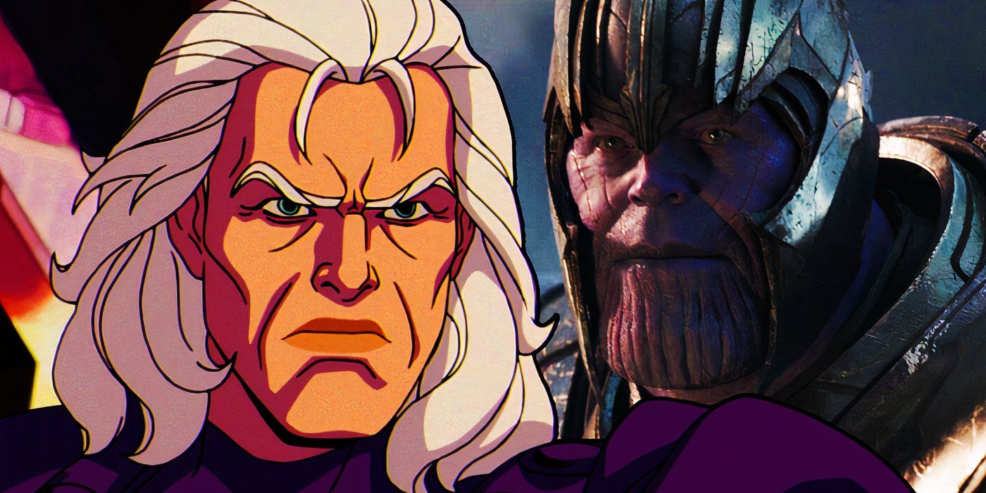 Magneto looking angry in X-Men '97 episode 9 with Thanos in Avengers Endgame