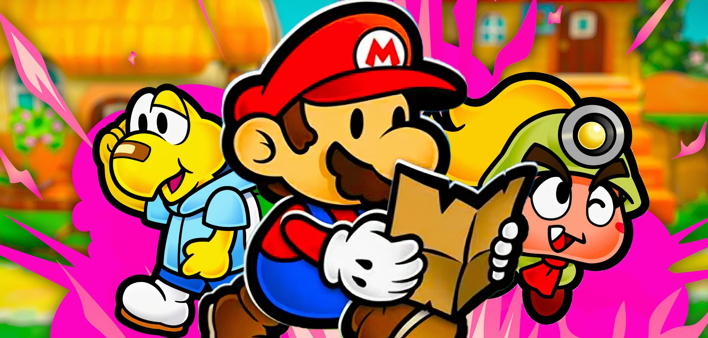 Mario with other characters from Paper Mario The Thousand-Year Door.