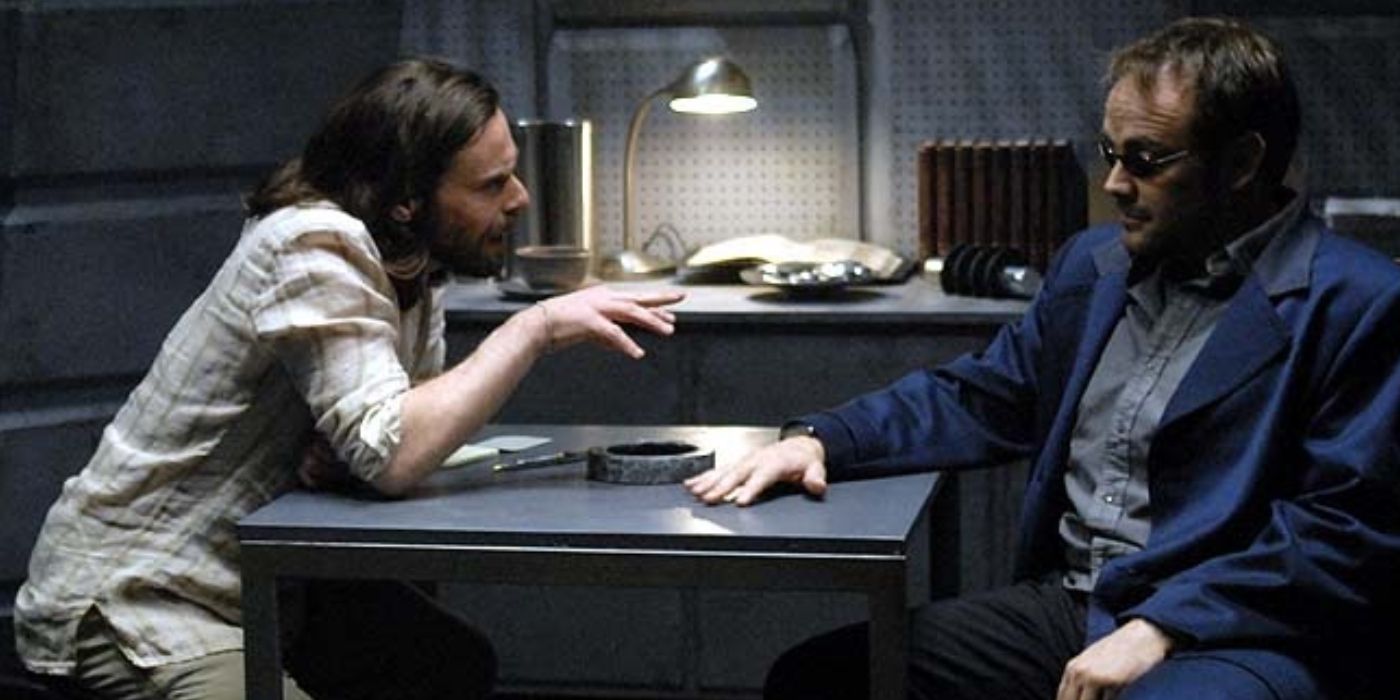 James Callis and Mark A Shepard in Battlestar Galactica