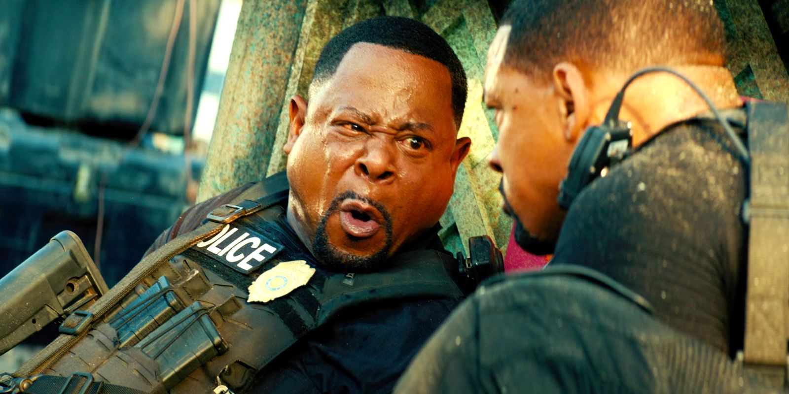 Martin Lawrence taking cover as Marcus in Bad Boys Ride or Die