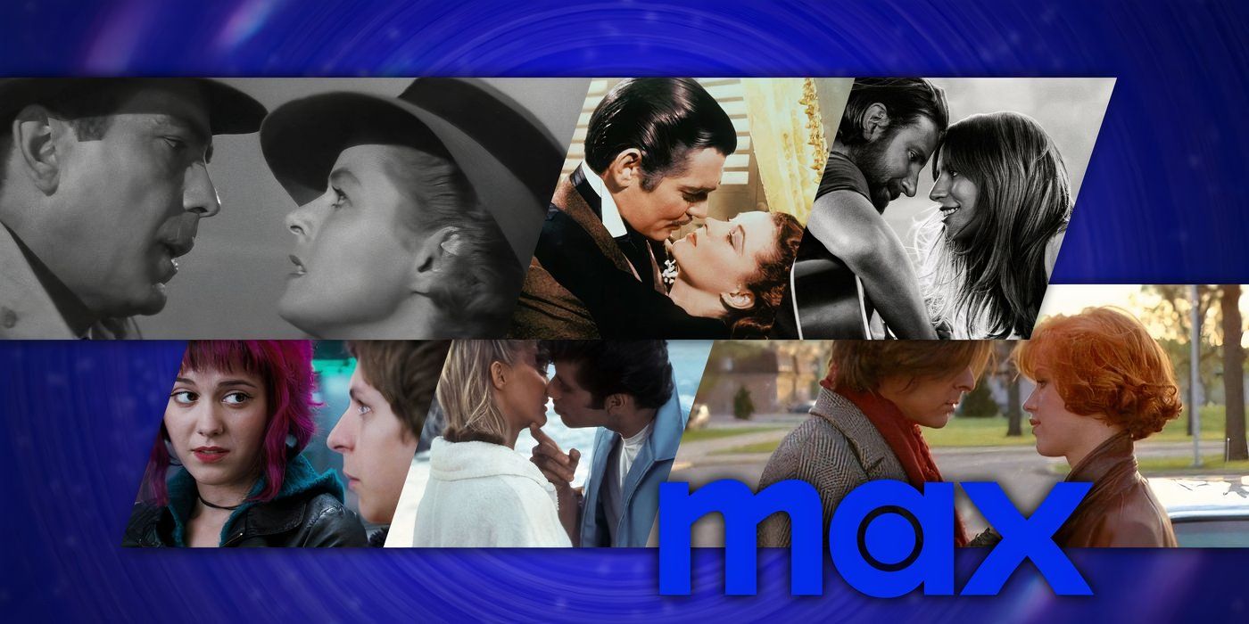 A collage of 6 of the best romance movies available to stream on Max - created by Tom Russell