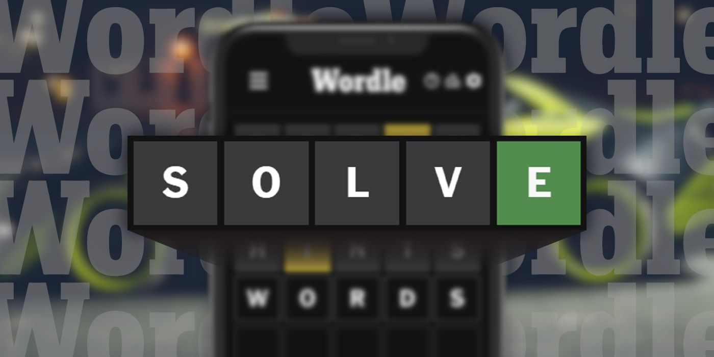 May 5 2024 Wordle solution with a car with decal in the background