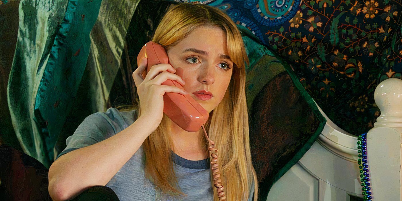 McKenna Grace as Paige on the phone in Young Sheldon