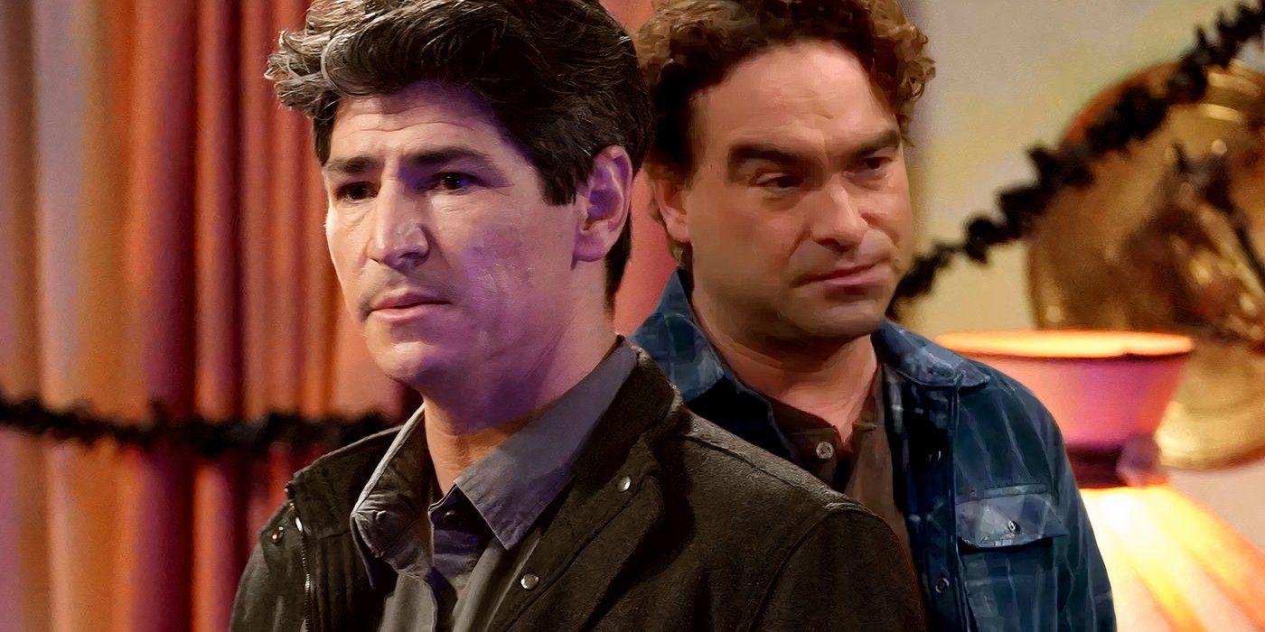 Michael Fishman and Johnny Galecki from The Conners Facing Away from One Another