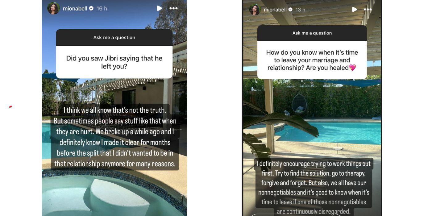 Miona Bell in 90 Day Fiance on Instagram talking about her split with Jibri Bell